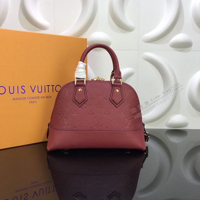 LV包 LV女包 全皮壓花貝殼包 小號NEO ALMA bb休閒包 LV小號單肩斜挎包  ydh3323